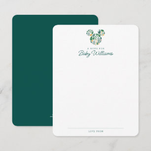 Carte De Correspondance Baby shower de souris botanique Mickey