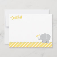Baby Shower Éléphant Gris Jaune Moderne