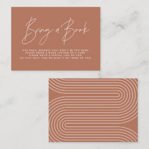 Carte De Correspondance Baby shower en terre cuite de script moderne appor