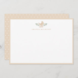 Carte De Correspondance Baby shower Merci plat