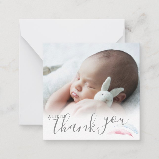 Carte De Correspondance Baby shower Mini Merci (Devant)