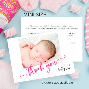 Carte De Correspondance Baby shower photo du script budgétaire merci