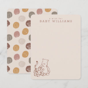Carte De Correspondance Baby shower Pooh & Tigger classique