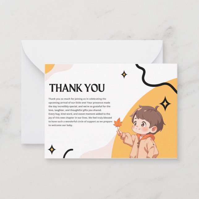 Carte De Correspondance Baby shower Thank you cards (Devant)