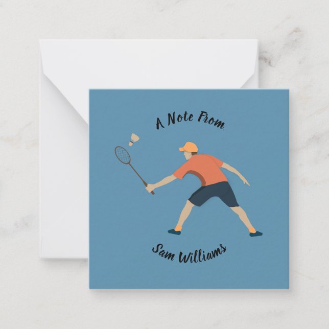 Carte De Correspondance Badminton (Devant)