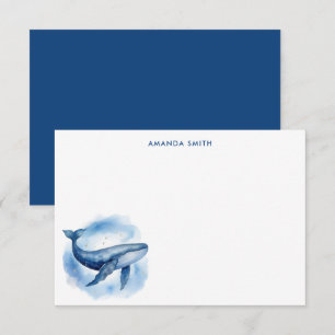 Carte De Correspondance Baleine bleue céleste