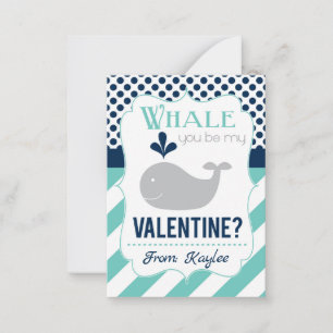 Carte De Correspondance Baleine Tu Es Ma Valentine