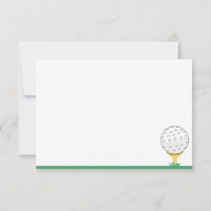 Carte De Correspondance Balle de Golf Simple Vierge