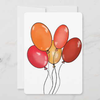 Carte De Correspondance Ballons - ambiance joyeuse