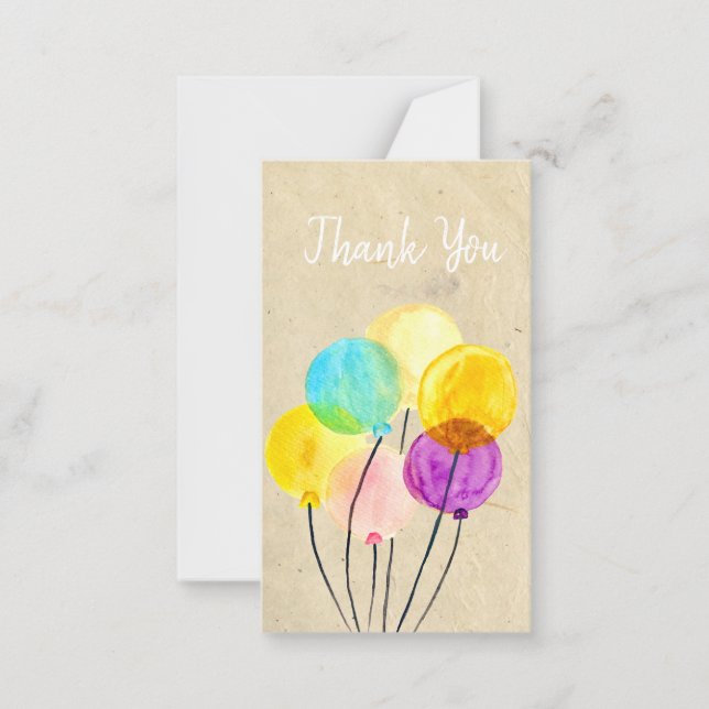 Carte De Correspondance Ballons d'aquarelle pastel mignons (Devant)