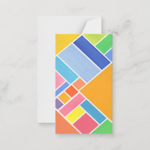 Carte De Correspondance Bandes Colorées 