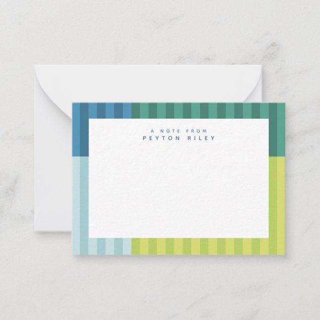 Carte De Correspondance Bandes colorées amusantes mignonnes personnalisées (Devant)