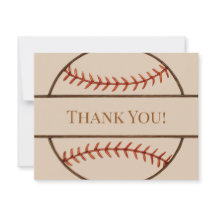 Baseball Themed Thank You Cards