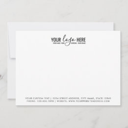 Carte De Correspondance Basique de votre entreprise logo marque simple