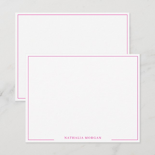 Carte De Correspondance Basique simple à chaud (Devant / Derrière)