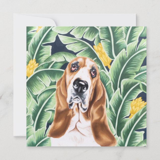 Carte De Correspondance Basset Hound (Devant)