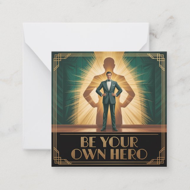 Carte De Correspondance Be Your Own Hero (Devant)