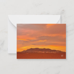 Carte De Correspondance Beau coucher de soleil du désert