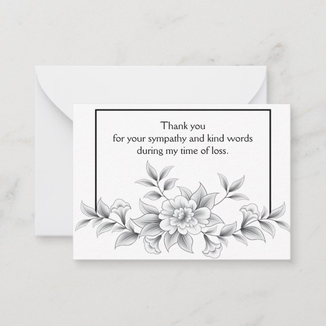 Carte De Correspondance Beau Merci pétale (Devant)