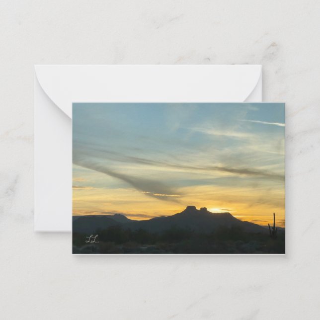 Carte De Correspondance Beau Sunset Arizona (Devant)