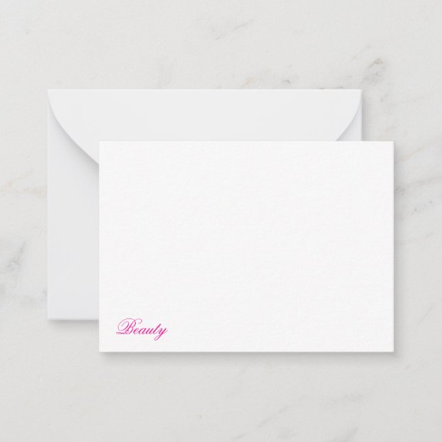 Carte De Correspondance Beauté (Devant)