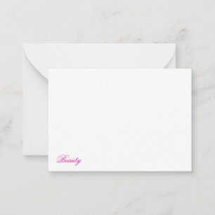 Carte De Correspondance Beauté