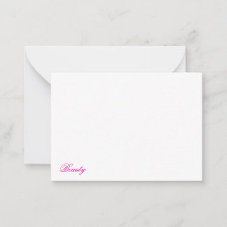 Carte De Correspondance Beauté