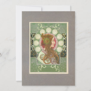 Carte De Correspondance Beauté Art Nouveau Exotique
