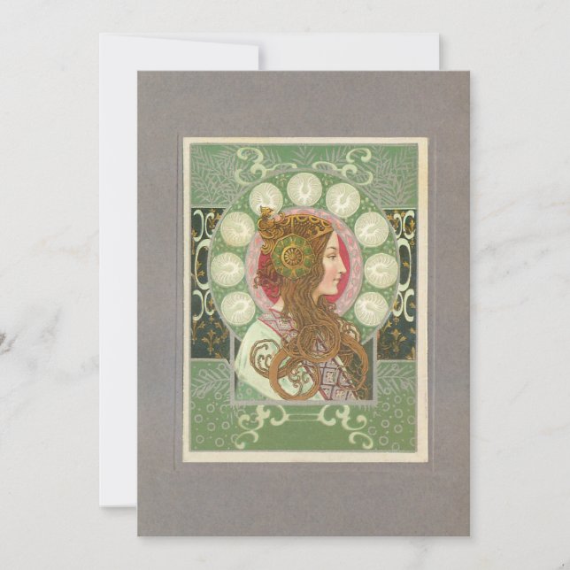 Carte De Correspondance Beauté Art Nouveau Exotique (Devant)
