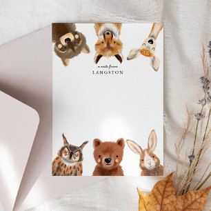 Carte De Correspondance Beaux animaux de bois
