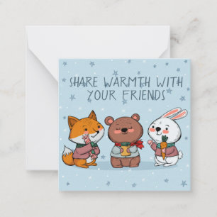 Carte De Correspondance Beaux animaux d'hiver