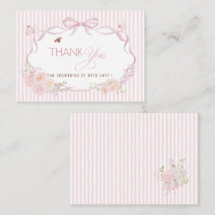 Carte De Correspondance Bébé aquarelle élégant en fleurs sauvages Bébé s