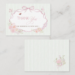 Carte De Correspondance Bébé aquarelle élégant en fleurs sauvages Bébé s
