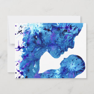 Carte De Correspondance Belle couleur d'eau Madonna et Child