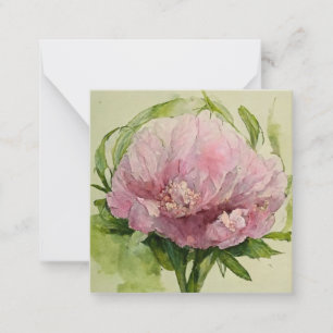 Carte De Correspondance Belle pivoine rose