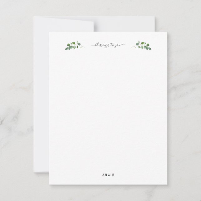 Carte De Correspondance Bénédiction pour vous Nom personnalisé (Devant)