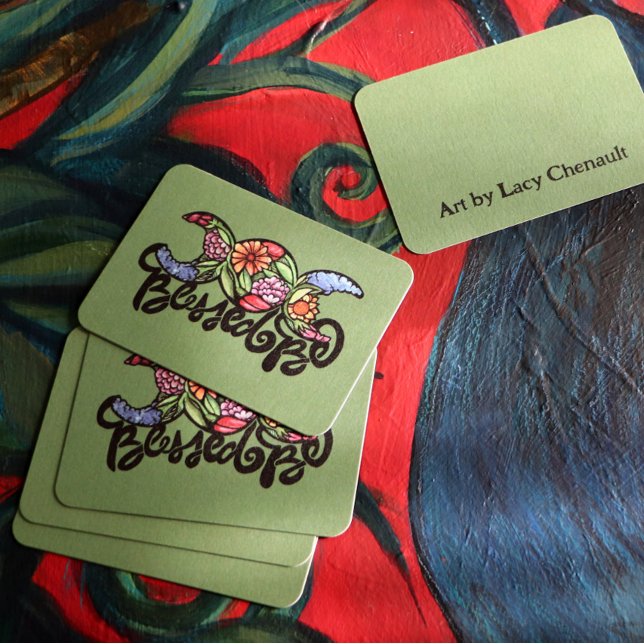 Carte De Correspondance "Béni Soit" Triple Lune Fleur (Créateur téléchargé)