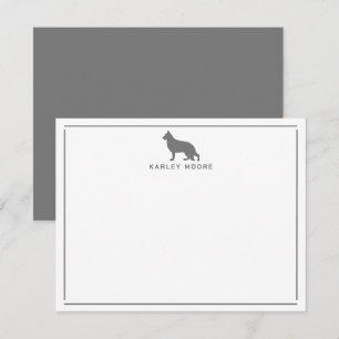 Carte De Correspondance Berger allemand gris Chien moderne de la frontière