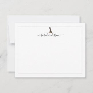 Carte De Correspondance Bernese Mountain Dog Border Personalized