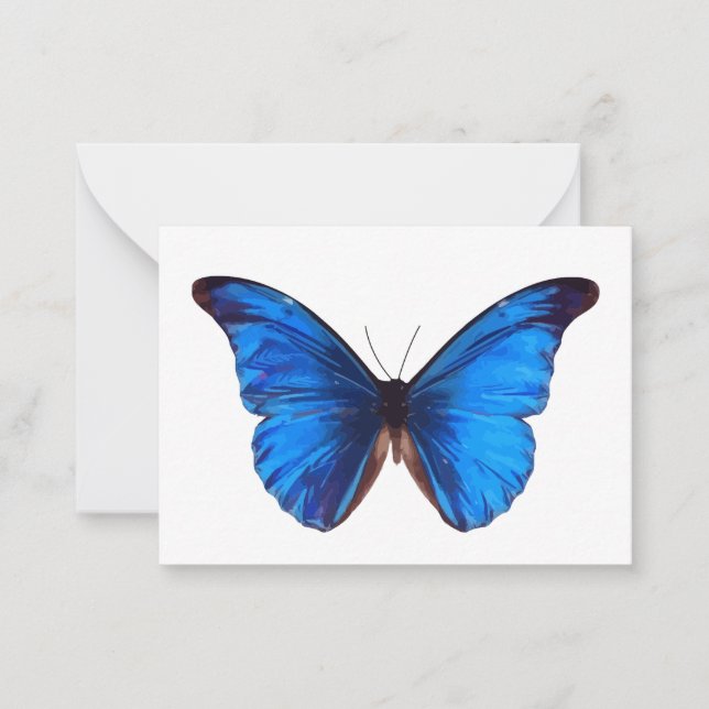 Carte De Correspondance Beurre animal Insect Nature Morpho Bleu Post-it (Devant)