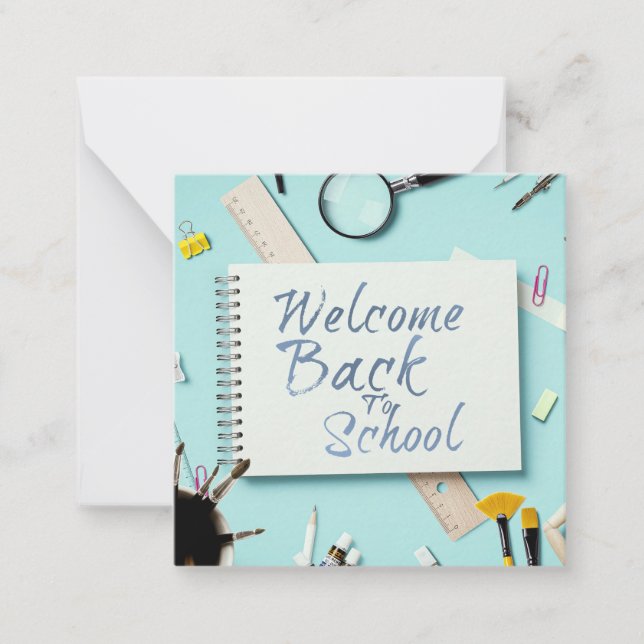 Carte De Correspondance Bienvenue à l'école - Carnet créatif (Devant)