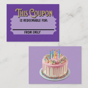 Carte De Correspondance Billet de cadeau de célébration personnalisable