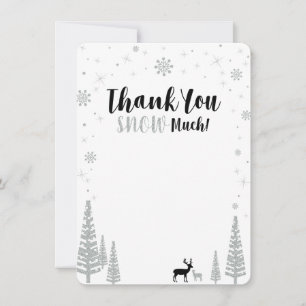 Carte De Correspondance Black & Silver Boy Winter merveilleland Merci