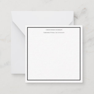 Carte De Correspondance Blanc Noir Professionnel Personnalisé