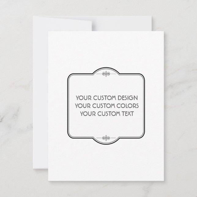 Carte De Correspondance BLANC Votre Design Ici - (Devant)
