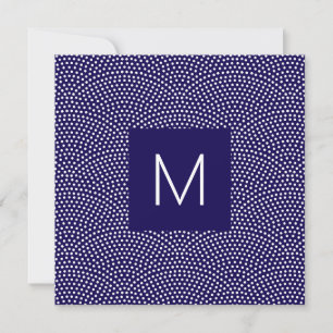 Carte De Correspondance Bleu foncé Même Komon (peau de requin) Monogramme