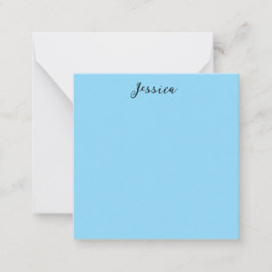 Carte De Correspondance Bleu Moderne Élégant Simple Professionnel Nom