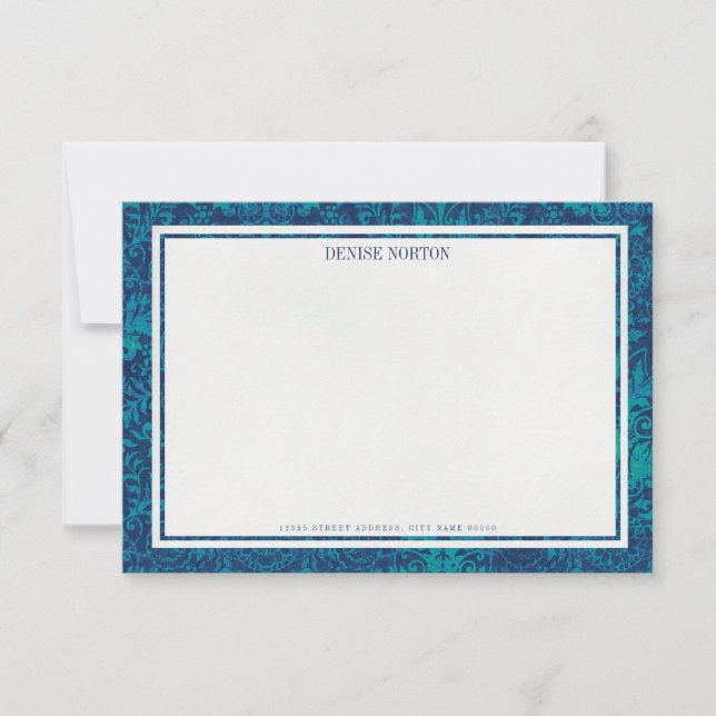Carte de correspondance bleu victorien (Devant)