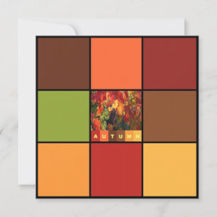 Carte De Correspondance Blocs de couleurs d'automne