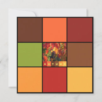 Carte De Correspondance Blocs de couleurs d'automne